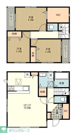 石神井台5丁目賃貸住宅 1号棟の物件間取画像